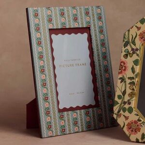 Rifle Paper Company Paper Floral 4x6 Picture Frame Blue NEW Anthroplogie